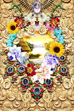 欧式印花华亿平台图片