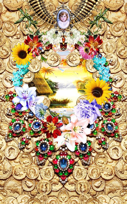 欧式印花华亿平台图片