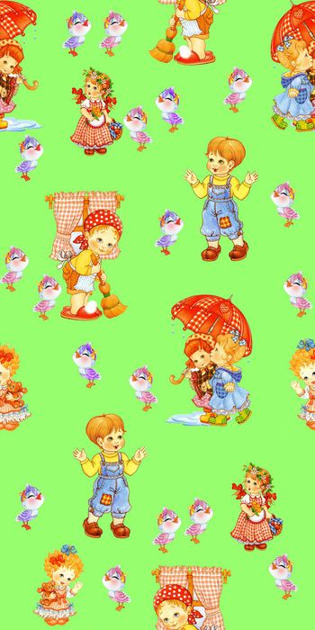 417757-时尚 儿童 画稿 卡通 小人 数码