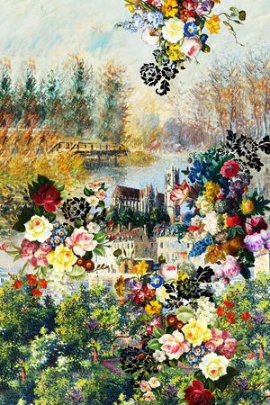 花卉印花华亿平台图片