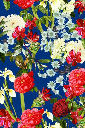 花的徜徉印花华亿平台图片