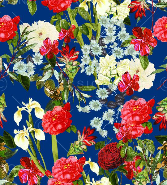 花的徜徉印花华亿平台图片