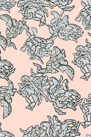 泡沫玫瑰循环印花华亿平台图片