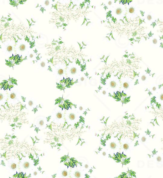 清新花束循环印花华亿平台图片