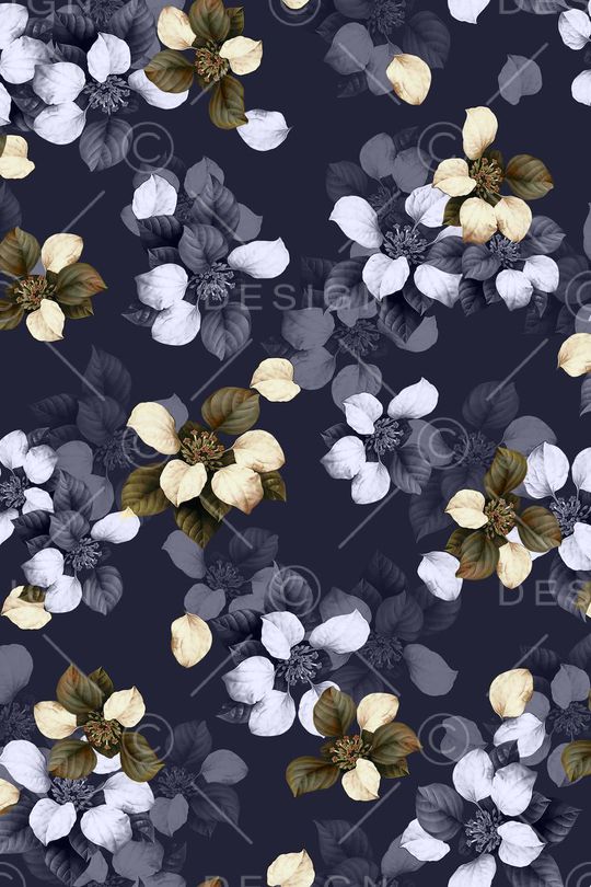 水墨花印花华亿平台图片