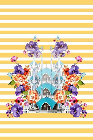 欧式建筑印花华亿平台图片