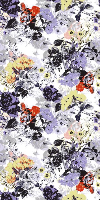 418060-花卉印花壁纸地毯服装华亿平台家纺华亿平台图