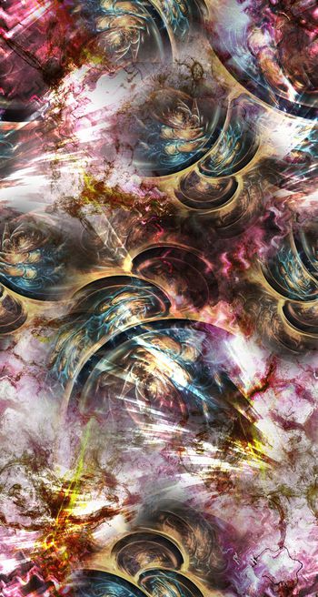 418081-抽象 圆形 炫彩 波浪 光晕 服装