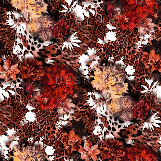 豹纹印花华亿平台图片