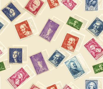 418099-复古时尚邮票衬衫华亿平台