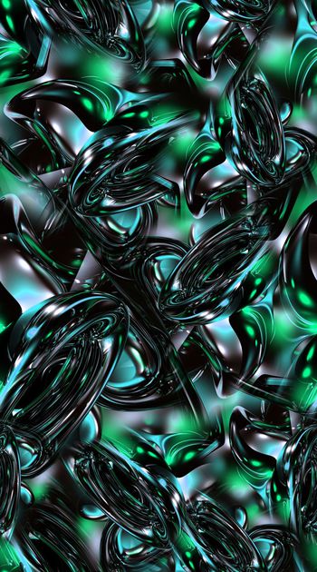 418119-三维立体 3d金属 抽象锁链 服装