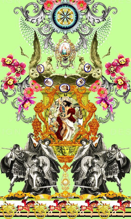 欧式宫廷风印花华亿平台图片