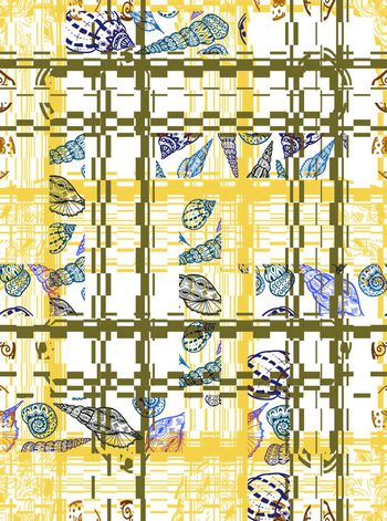 418179-海螺海洋主题渐变条纹印象组合男装花