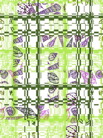 418181-海螺海洋主题渐变条纹印象组合男装花