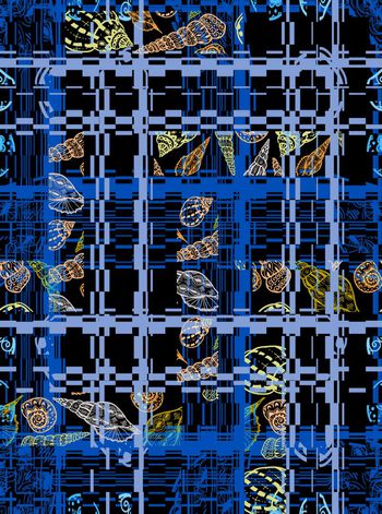 418182-海螺海洋主题渐变条纹印象组合男装花