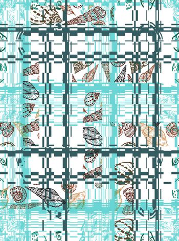 418183-海螺海洋主题渐变条纹印象组合男装花