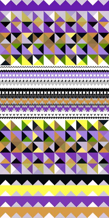 418184-民族风几何三角图形拼接组合女装连衣