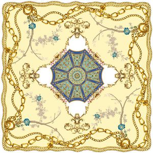 链条腰果方巾印花华亿平台图片