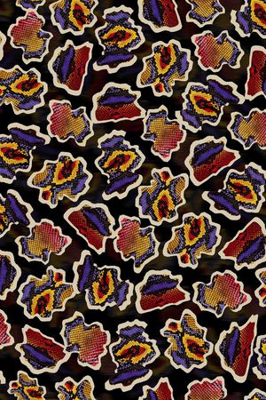 蛇皮纹印花华亿平台图片