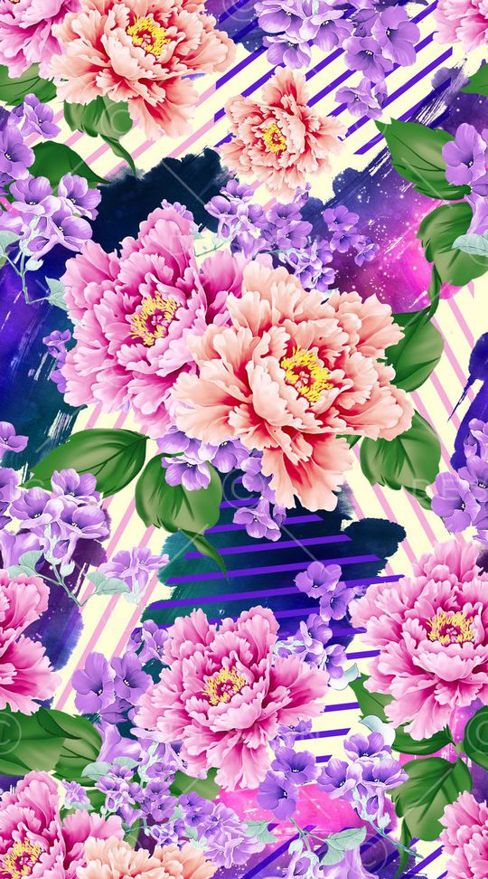 花卉印花华亿平台图片