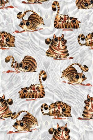 卡通 小老虎 数码印花华亿平台图片