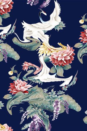 白鹤印花华亿平台图片