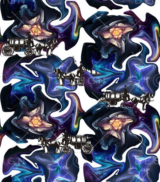 抽象马车印花华亿平台图片