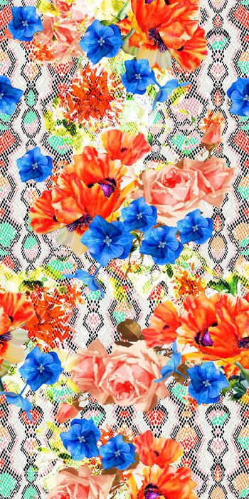 418445-抽象纹  水彩画 花卉  数码  