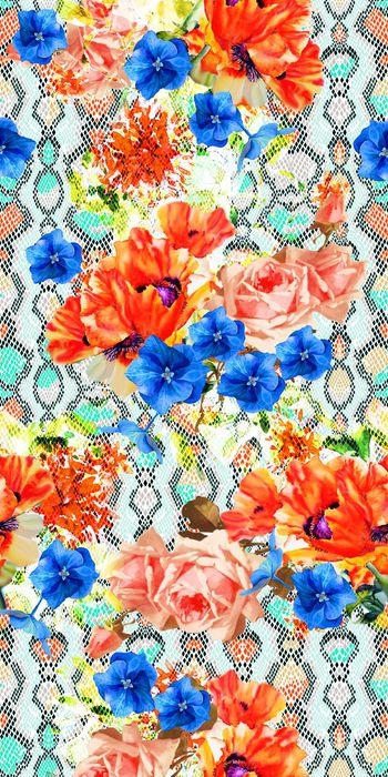 418452-抽象纹  水彩画 花卉  数码  