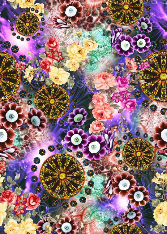 抽象印花华亿平台图片