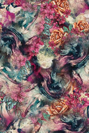 抽象印花华亿平台图片