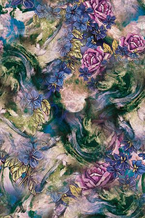 抽象印花华亿平台图片