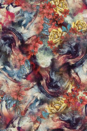 抽象印花华亿平台图片