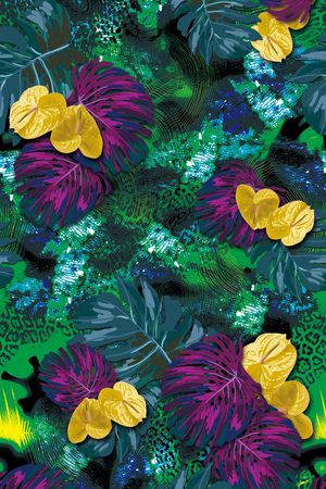 豹纹印花华亿平台图片