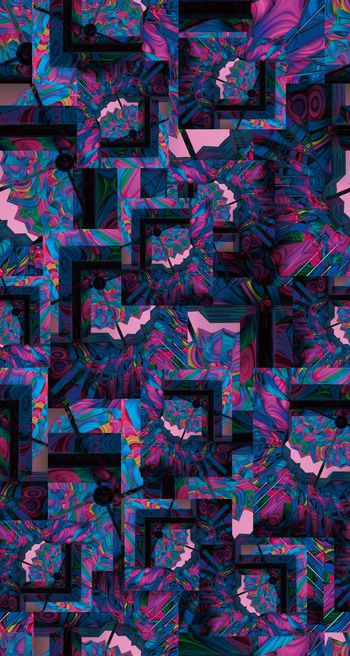 418524-抽象 数码 几何透视立体 色彩服装