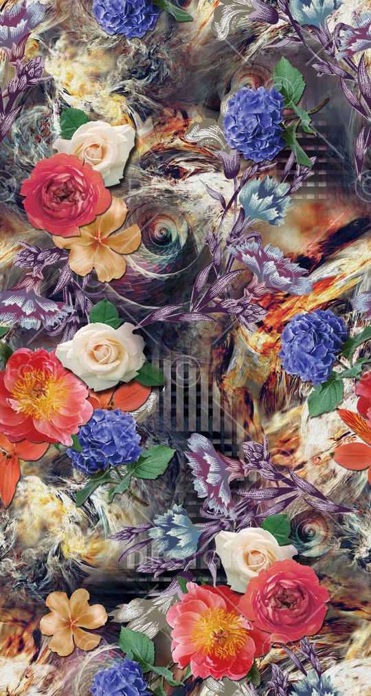 抽象印花华亿平台图片