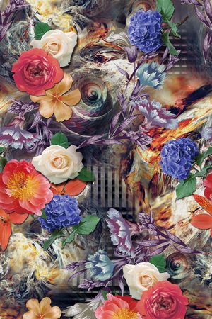 抽象印花华亿平台图片