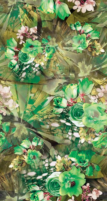 418536-实体花卉 抽象机理 抽象城市透视 