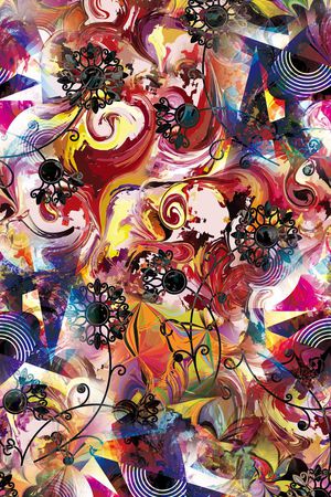 抽象印花华亿平台图片