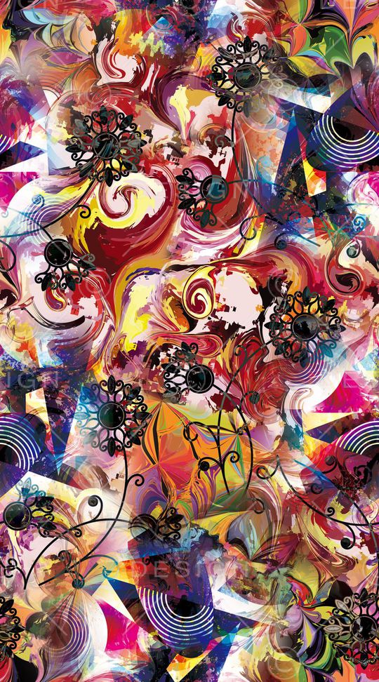 抽象印花华亿平台图片