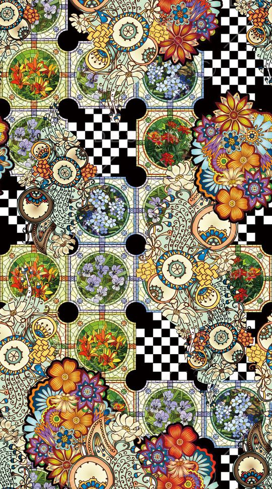 玻璃花卉印花华亿平台图片