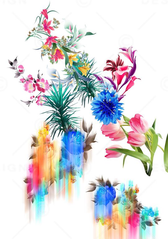 花卉印花华亿平台图片