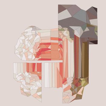 418581- 纯手绘个性抽象定位花瓣色块 