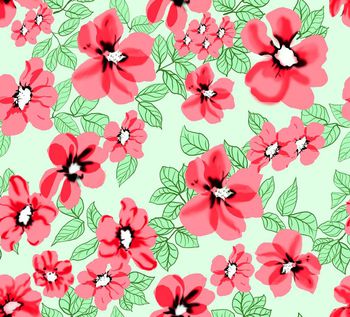 418644-手绘花对比色搭配