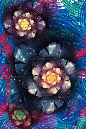 花卉印花华亿平台图片