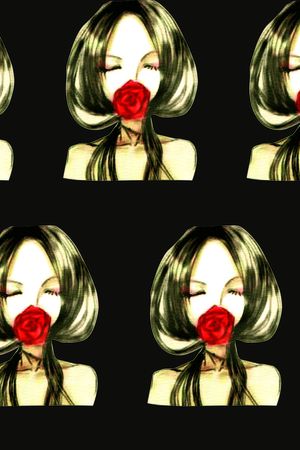 叼花美女印花华亿平台图片