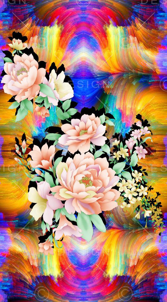 彩虹色印花华亿平台图片