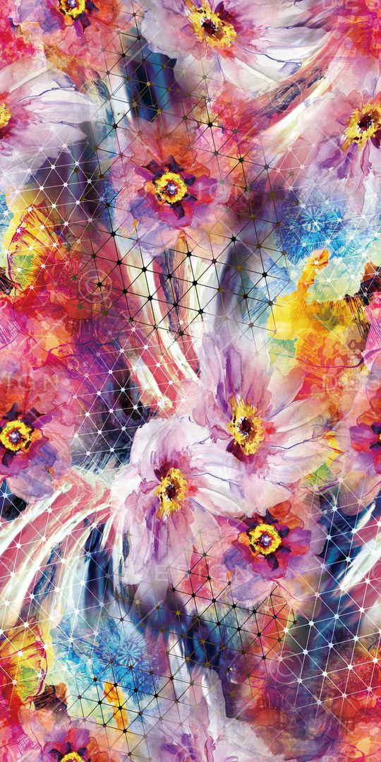 抽象扭曲印花华亿平台图片