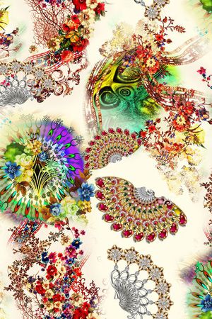 花卉印花华亿平台图片