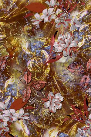 花卉印花华亿平台图片